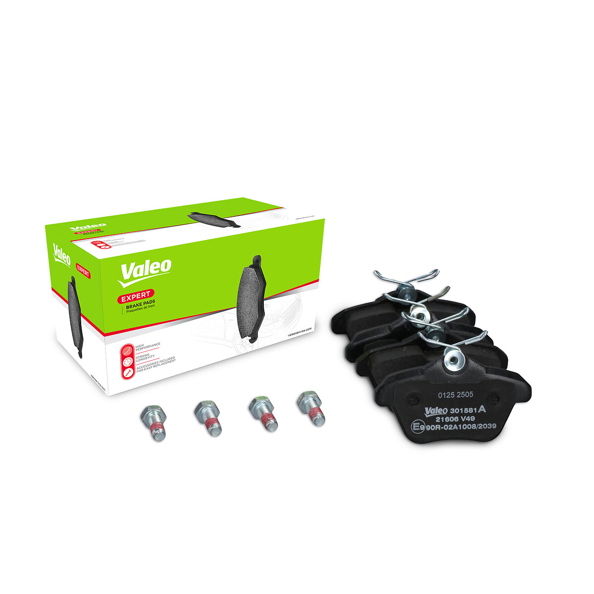 Jeu de 4 plaquettes de frein VALEO ref. 301581A